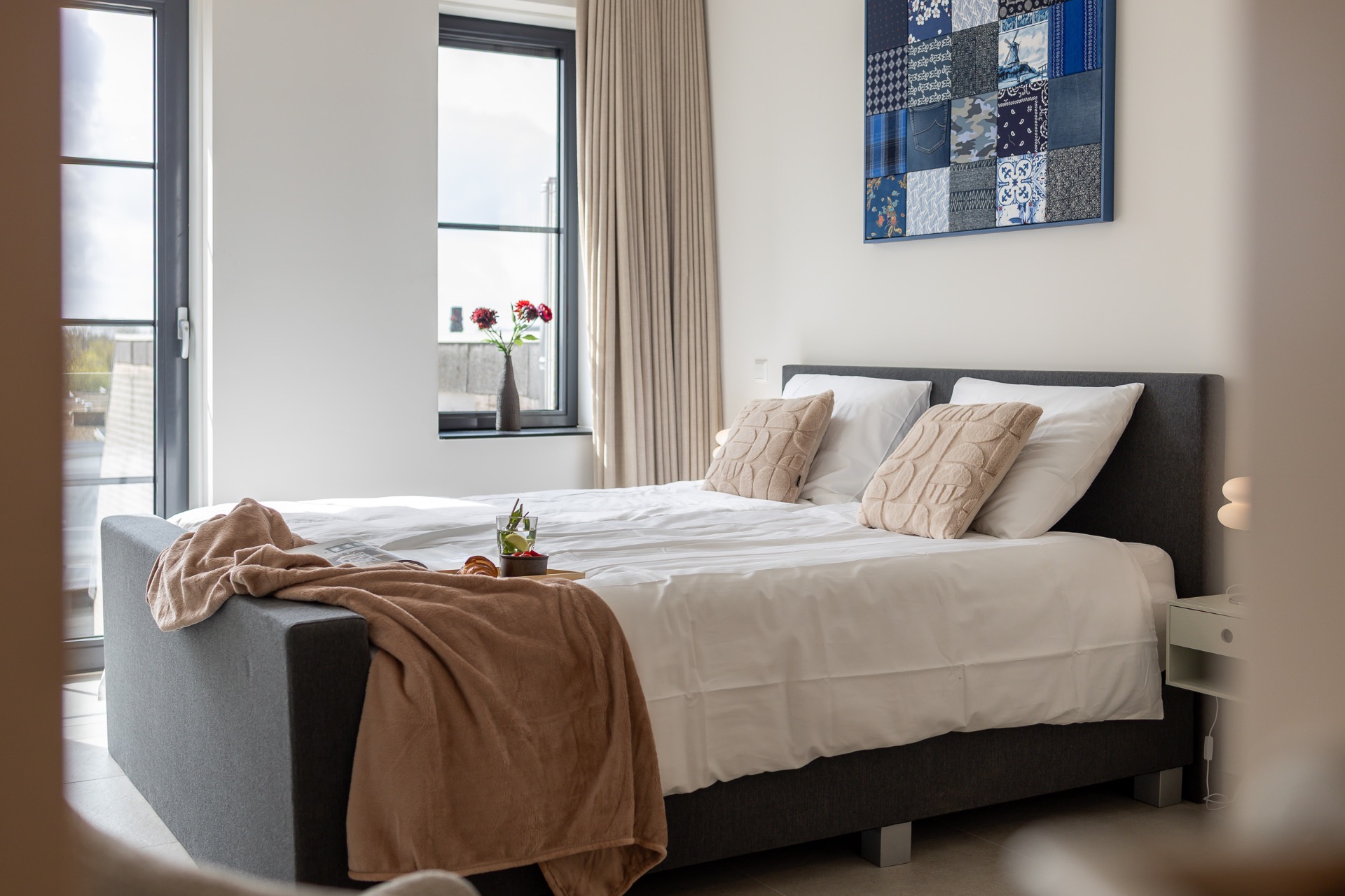 cadzandbadcsight slaapkamer sfeer plaid ontbijt patchwork cadzand bad